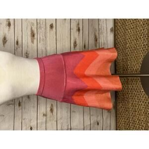 Parker pink multicolored stretch knit A-line mini skirt Barbiecore Size Small